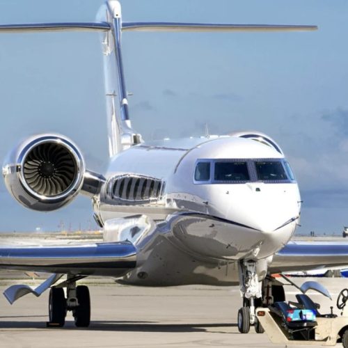 Private jet at ATL used for Canton Airport Car Service pickups